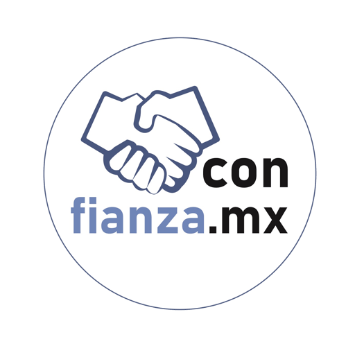 logotipo de la agencia confianza.mx, muestra dos manos estrechadas en saludo y las letras confianza.mx